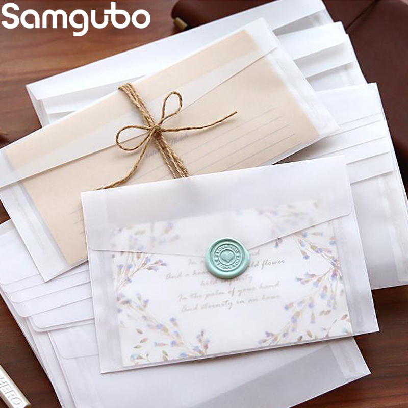 Letter Envelope Kraft - 10pcs/lot Custom Transparent Envelope Translucent Paper