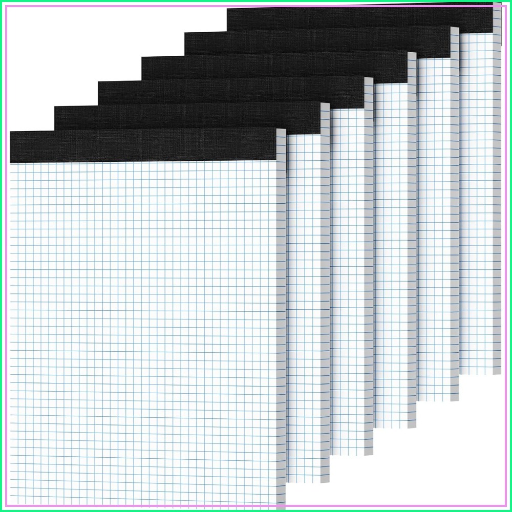 Graph Paper Pad - Graph Paper 8.5x11, 6 Pack, 4x4