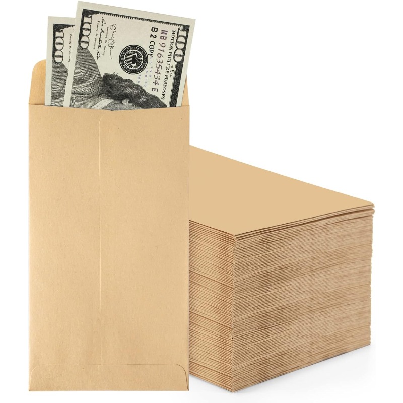 50Pcs Cash Envelopes Money Con - مراجعة Letter Envelope Kraft وسعره