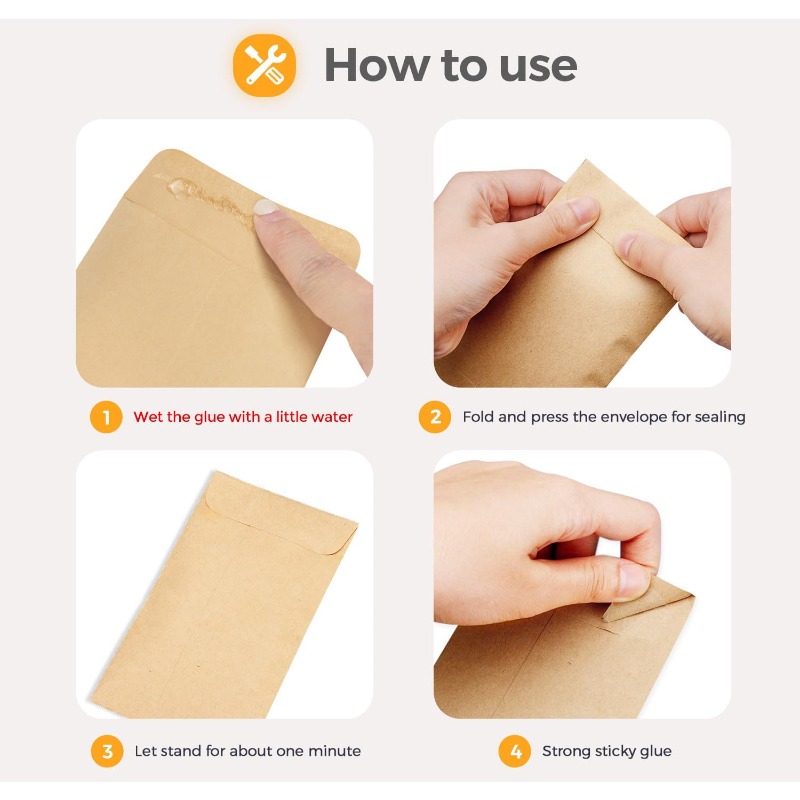 50Pcs Cash Envelopes Money Con - مراجعة Letter Envelope Kraft وسعره