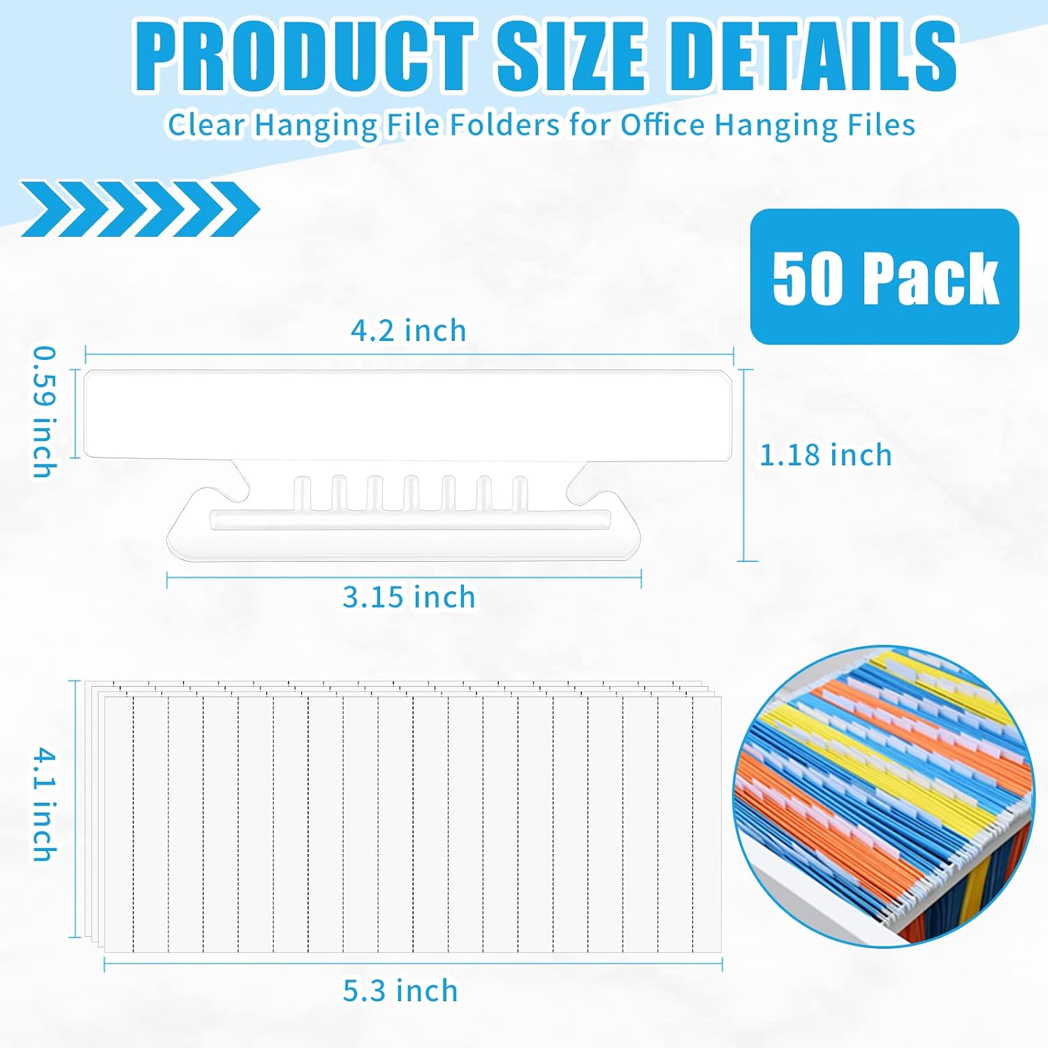50 Pack Clear Hanging File Fol - مراجعة File Folder Hanging وسعره