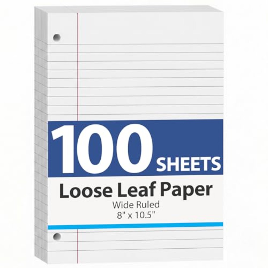 100 Sheets Loose Leaf Paper, 8 - مراجعة Paper Punch 3 Hole وسعره