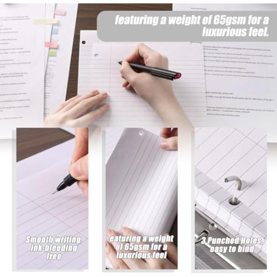 100 Sheets Loose Leaf Paper, 8 - مراجعة Paper Punch 3 Hole وسعره