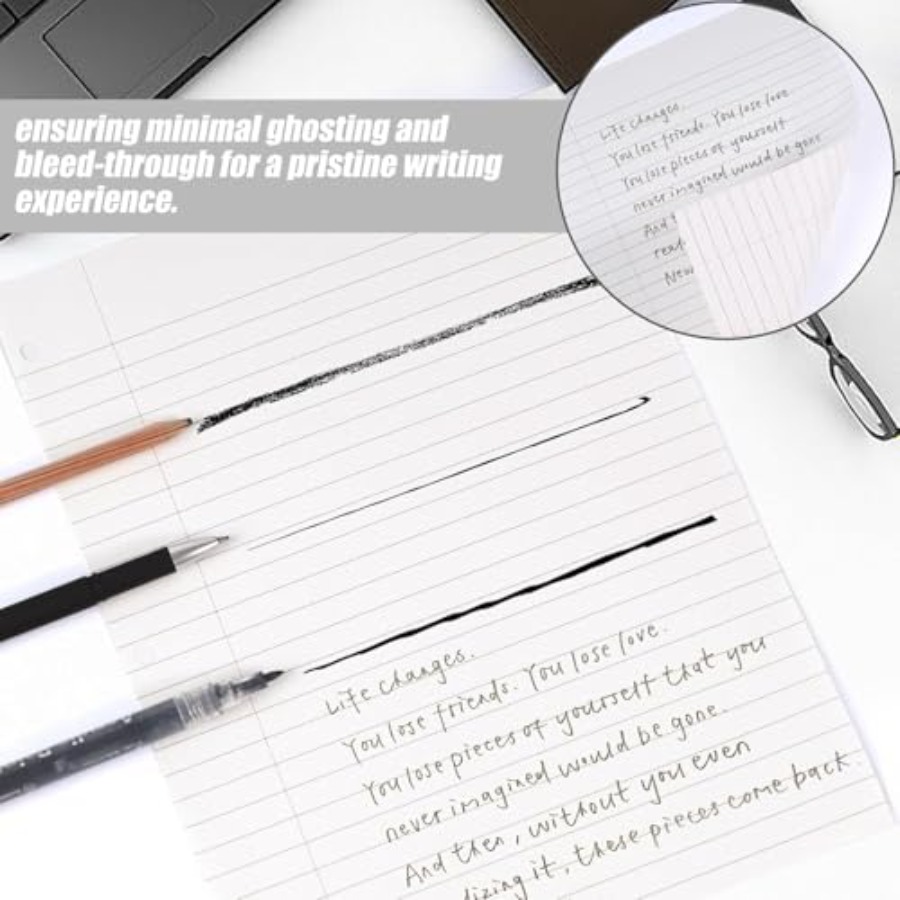 100 Sheets Loose Leaf Paper, 8 - مراجعة Paper Punch 3 Hole وسعره