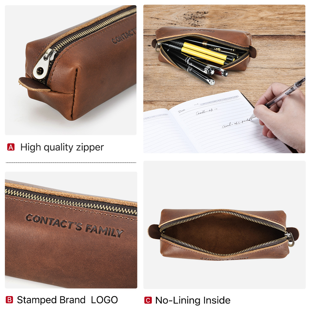 Retro Leather Pencil Case High - مراجعة Stationery Supplies Business وسعره