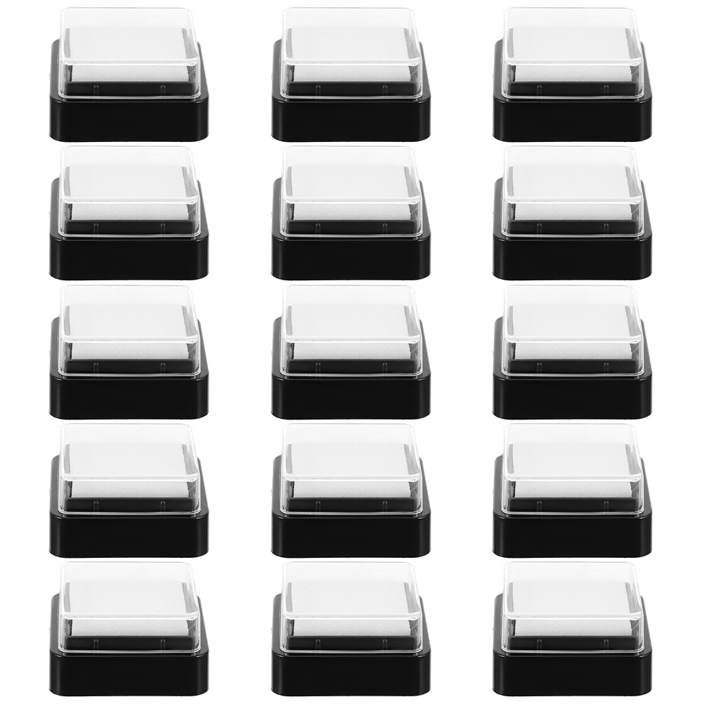 15pcs Ink Pads Ink Pads Blank  - مراجعة Self Inking Stamp وسعره