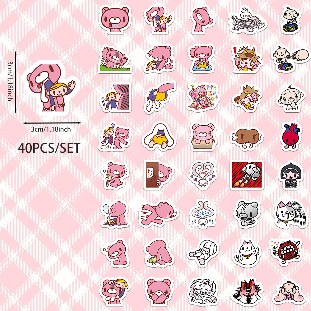 40pcs Cartoon Gloomy Bear & CH - مراجعة Memo Pad Sticky وسعره
