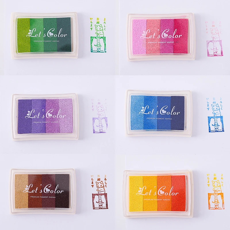 1PCS 4 colors Inkpad Ink stamp - مراجعة Self Inking Stamp وسعره