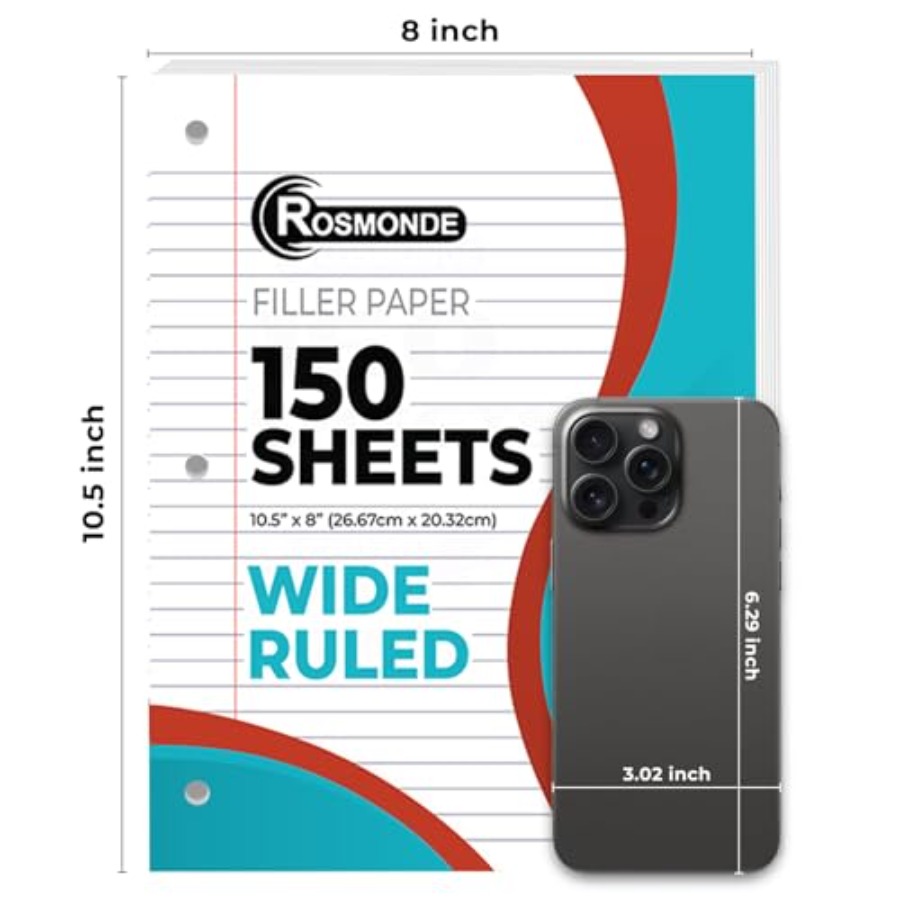 Loose Leaf Paper, 450 Sheets,, - مراجعة Paper Punch 3 Hole وسعره