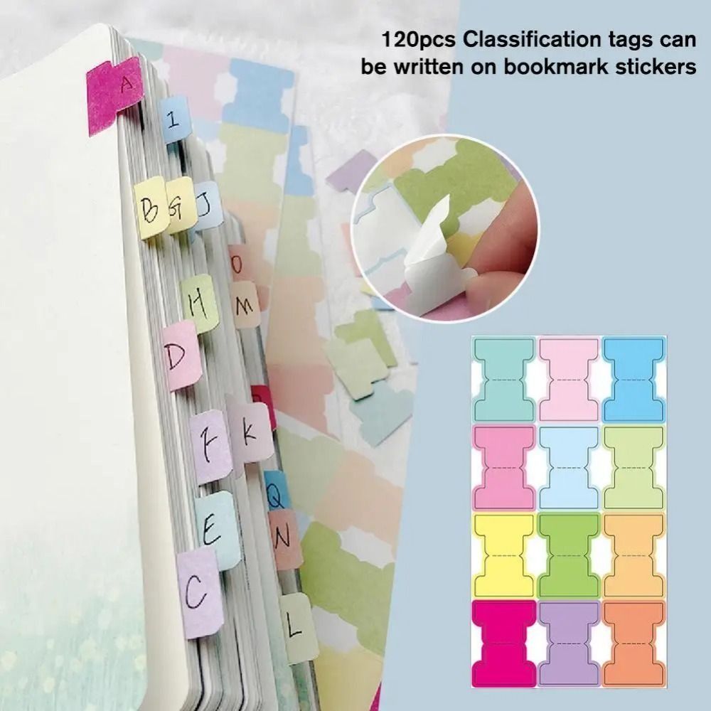 60/120Pcs Index Label Sticker  - مراجعة Index Tab Divider وسعره