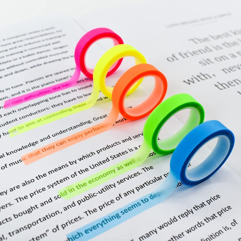 5Rolls Transparent Fluorescent - مراجعة Index Tab Divider وسعره