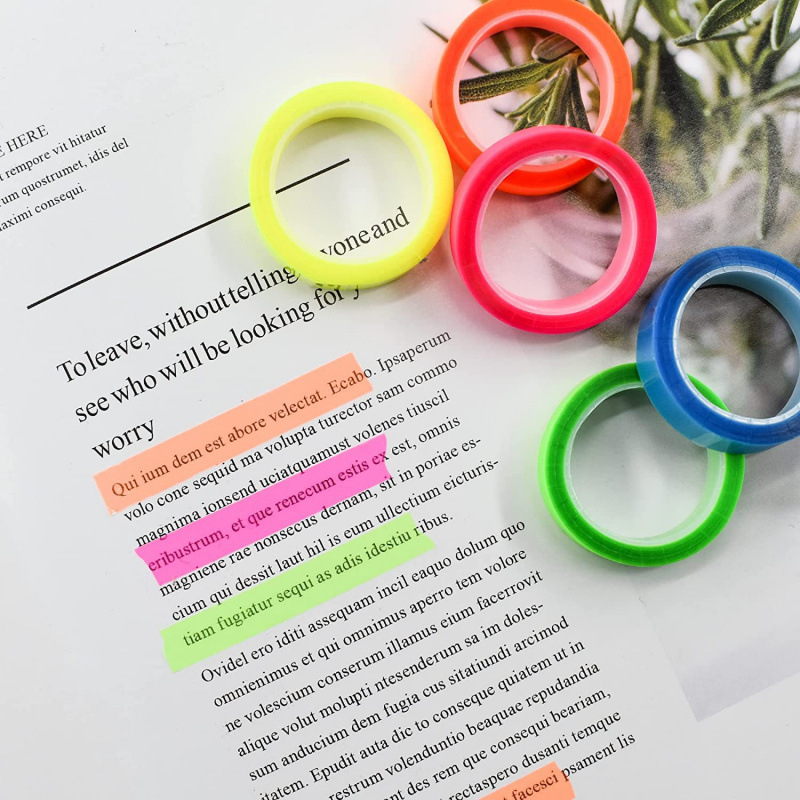 5Rolls Transparent Fluorescent - مراجعة Index Tab Divider وسعره