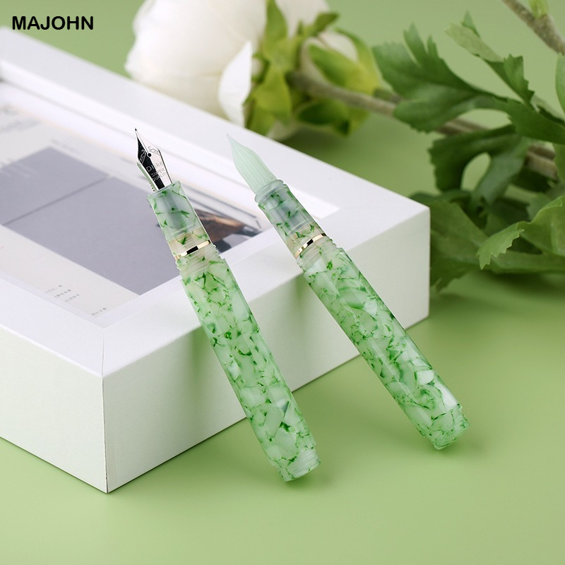 MAJOHN N8 Resin Glass Dip Pen  - مراجعة Fountain Pen Ink وسعره