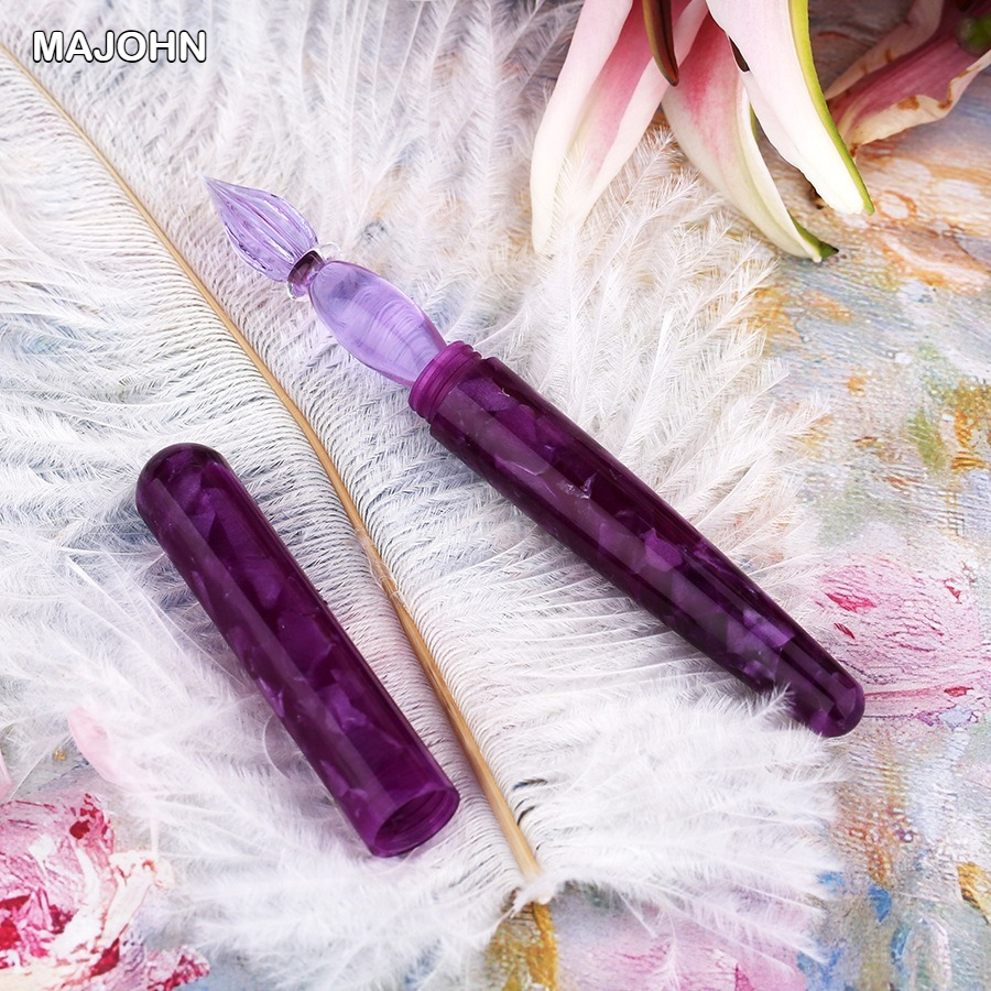 MAJOHN N10 Resin Handmade Glas - مراجعة Fountain Pen Ink وسعره