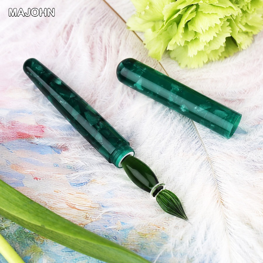 MAJOHN N10 Resin Handmade Glas - مراجعة Fountain Pen Ink وسعره