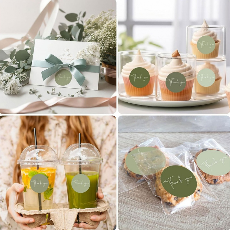500pcs/rollSpring Green Thank  - مراجعة Memo Pad Sticky وسعره