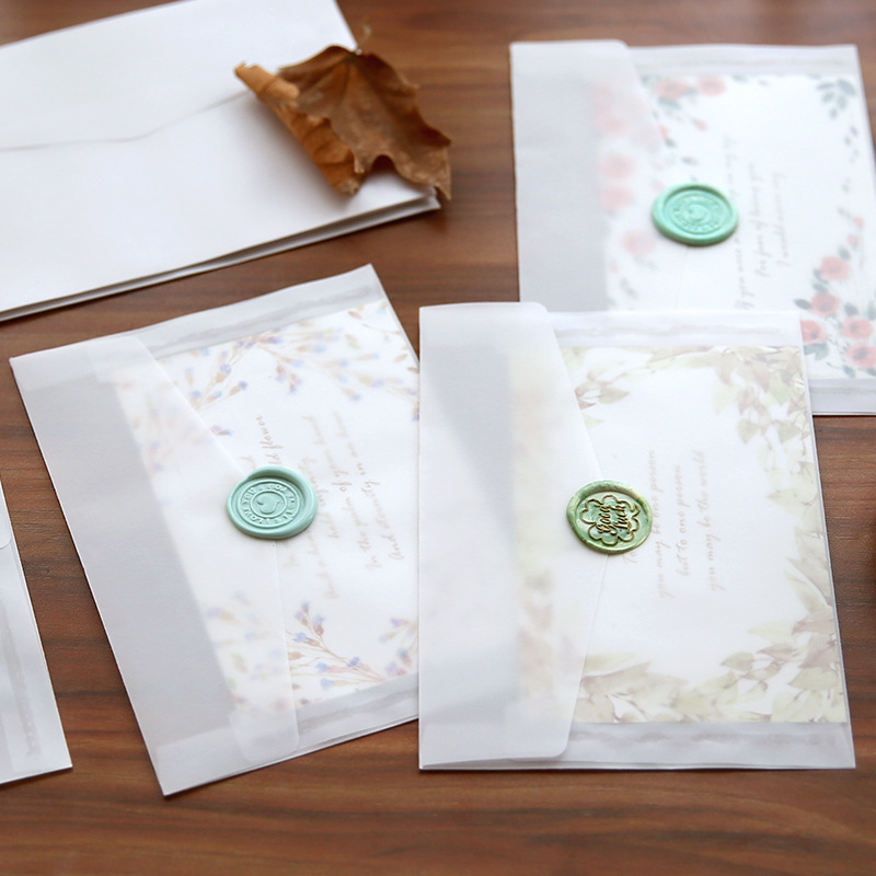 10pcs/lot Custom Transparent E - مراجعة Letter Envelope Kraft وسعره