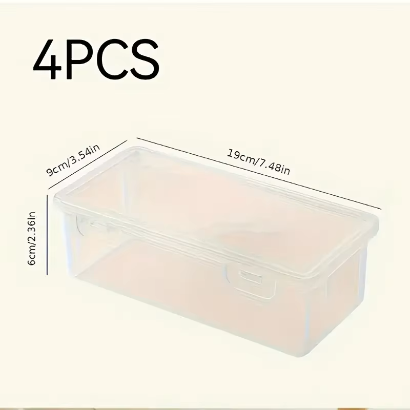 4 large transparent PP storage - مراجعة Stationery Office Supply Store وسعره