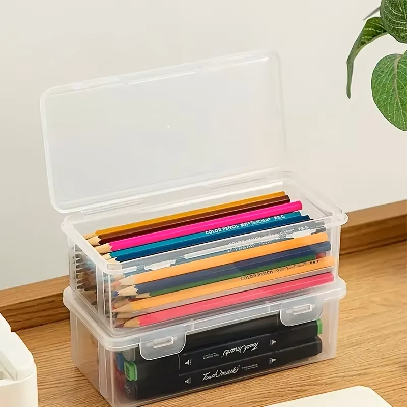 4 large transparent PP storage - مراجعة Stationery Office Supply Store وسعره