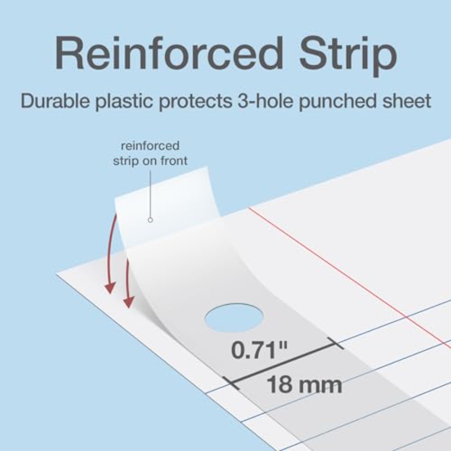 Reinforced Filler Paper, 8 x 1 - مراجعة Paper Punch 3 Hole وسعره