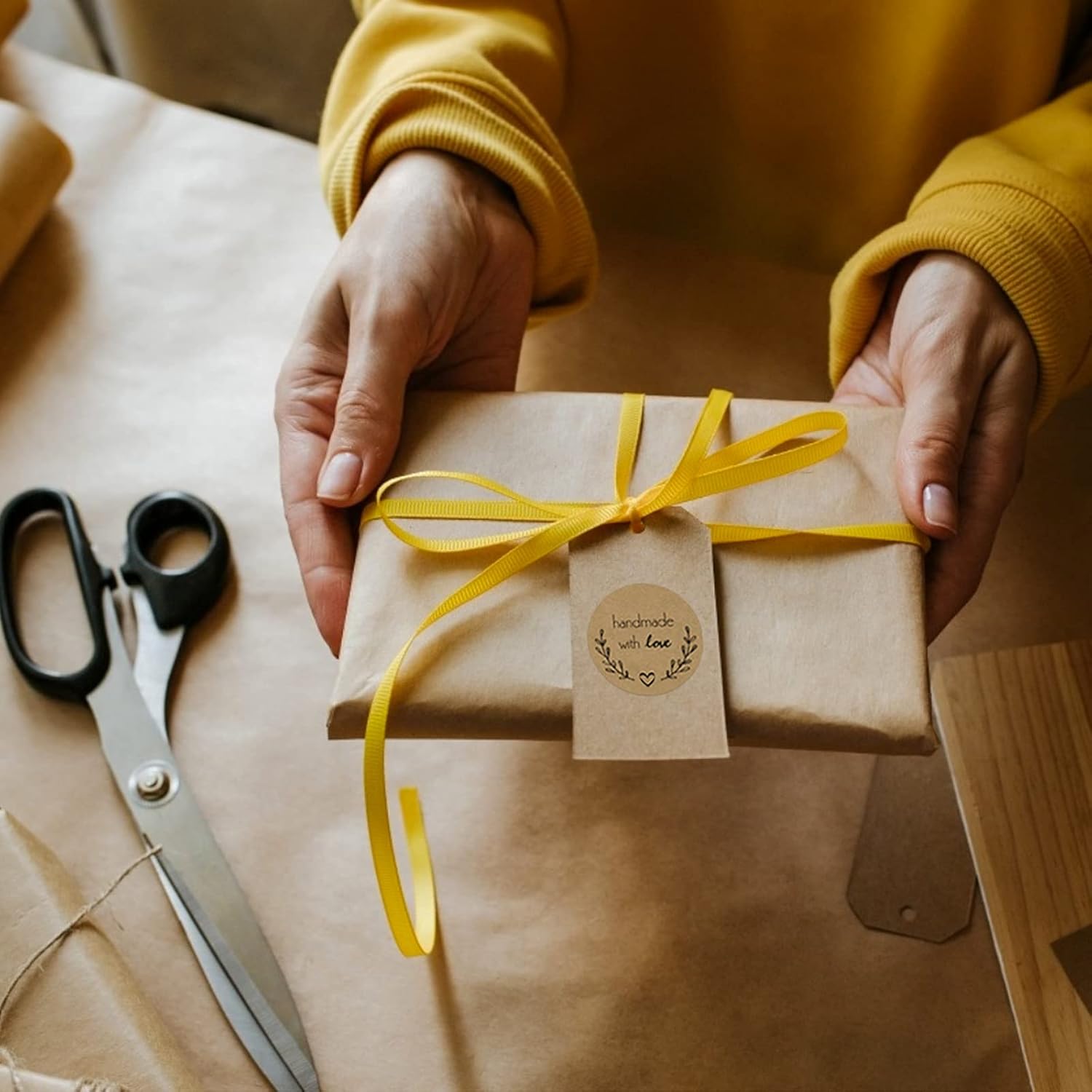 500 Pcs Baking Kraft Paper Hea - مراجعة Letter Envelope Kraft وسعره