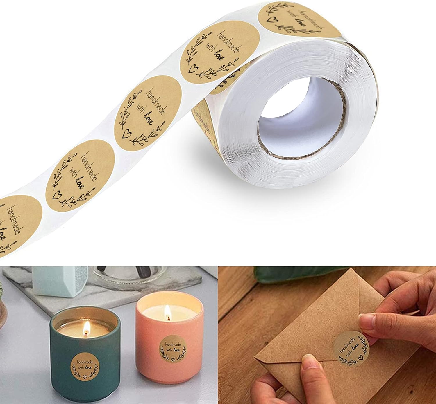 500 Pcs Baking Kraft Paper Hea - مراجعة Letter Envelope Kraft وسعره