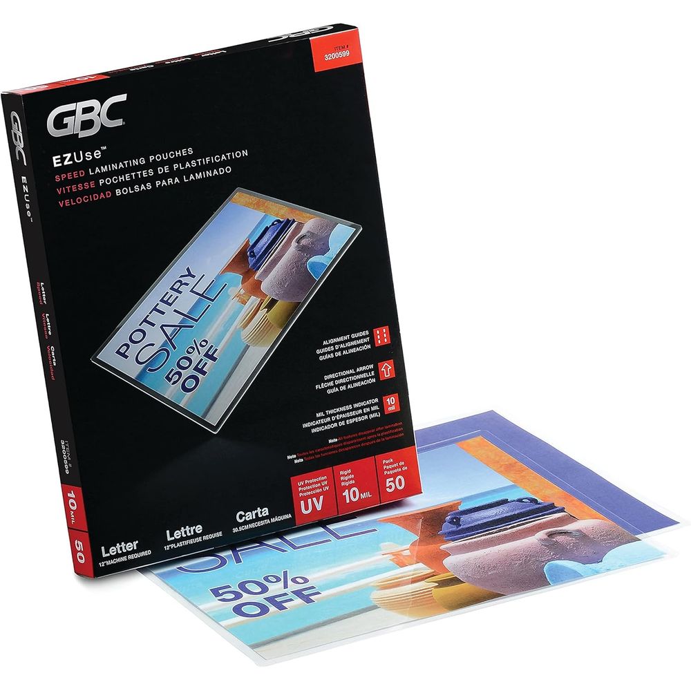 Letter Size, 10 Mil, 50 Pack,  - مراجعة Document Laminator Pouch وسعره
