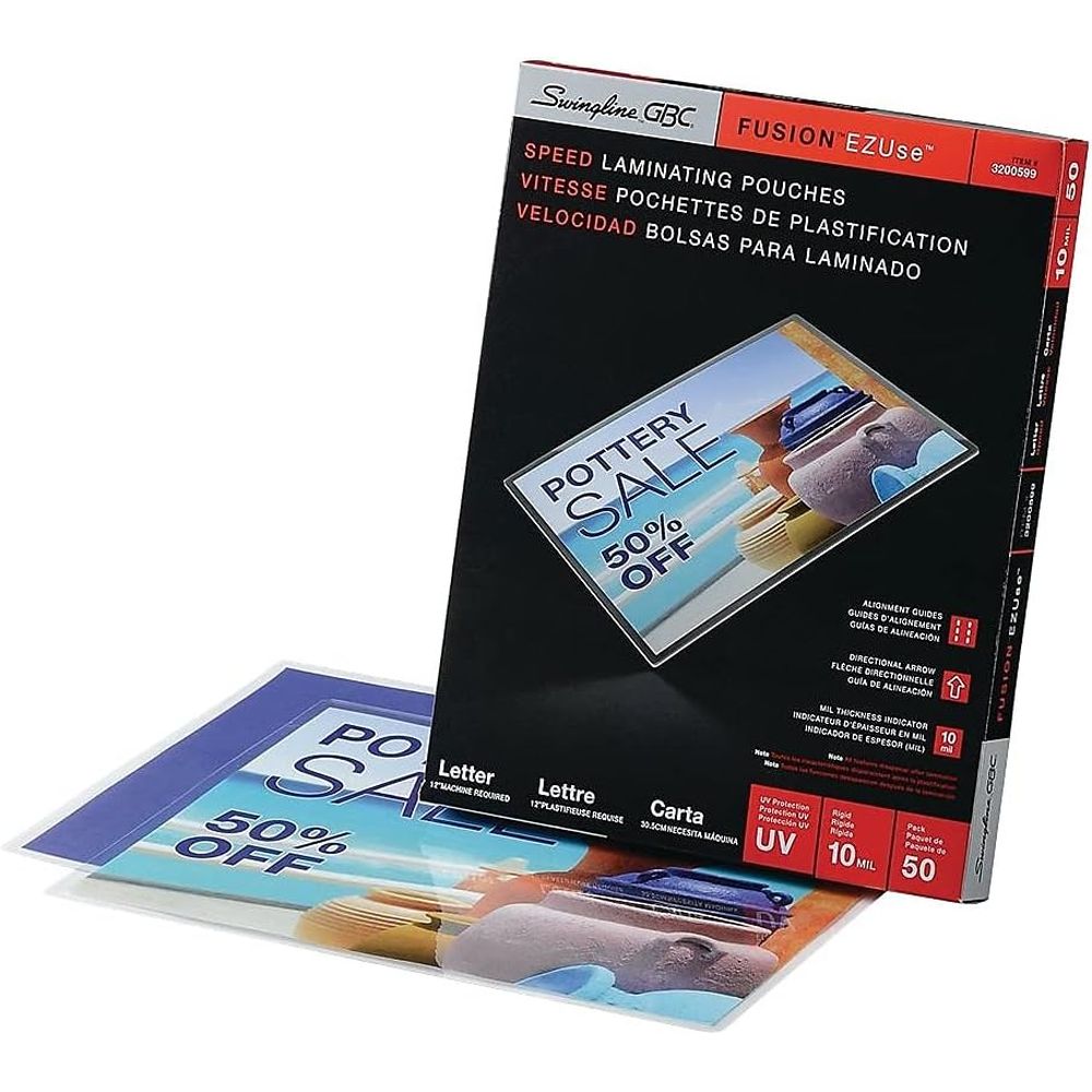 Letter Size, 10 Mil, 50 Pack,  - مراجعة Document Laminator Pouch وسعره