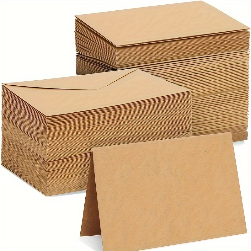50/100pcs Kraft Paper Envelope - مراجعة Letter Envelope Kraft وسعره