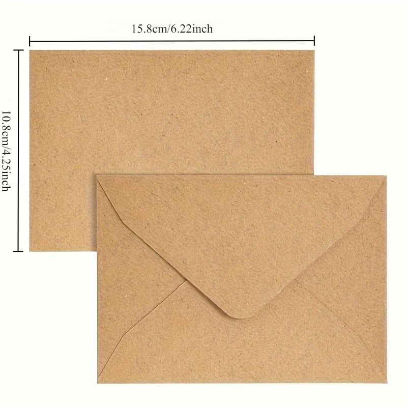 50/100pcs Kraft Paper Envelope - مراجعة Letter Envelope Kraft وسعره