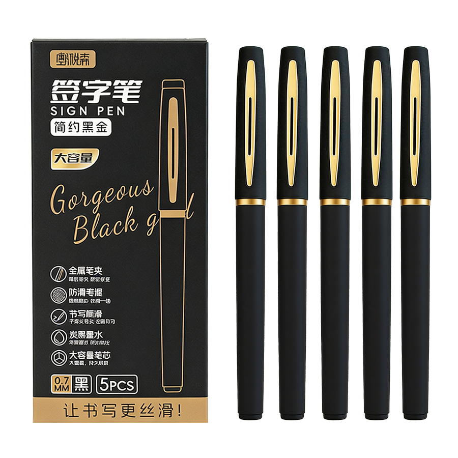 5Pcs/Pack Large Capacity Gel P - مراجعة Stationery Supplies Business وسعره