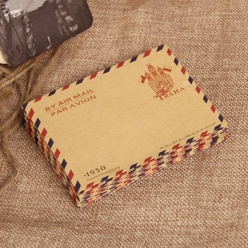 10pcs 9.7*7.5cm  Retro Popular - مراجعة Letter Envelope Kraft وسعره