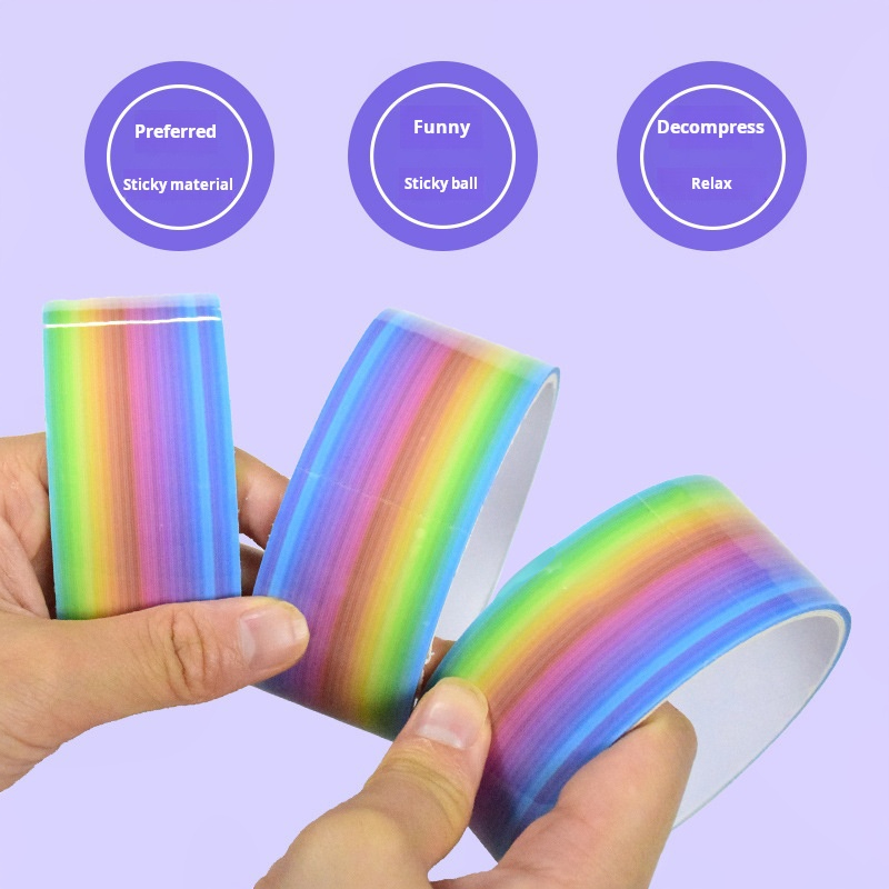1pcs Rainbow Balls Sticky Ball - مراجعة Glue Stick Pack وسعره