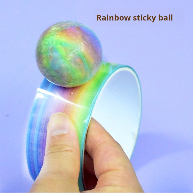 1pcs Rainbow Balls Sticky Ball - مراجعة Glue Stick Pack وسعره