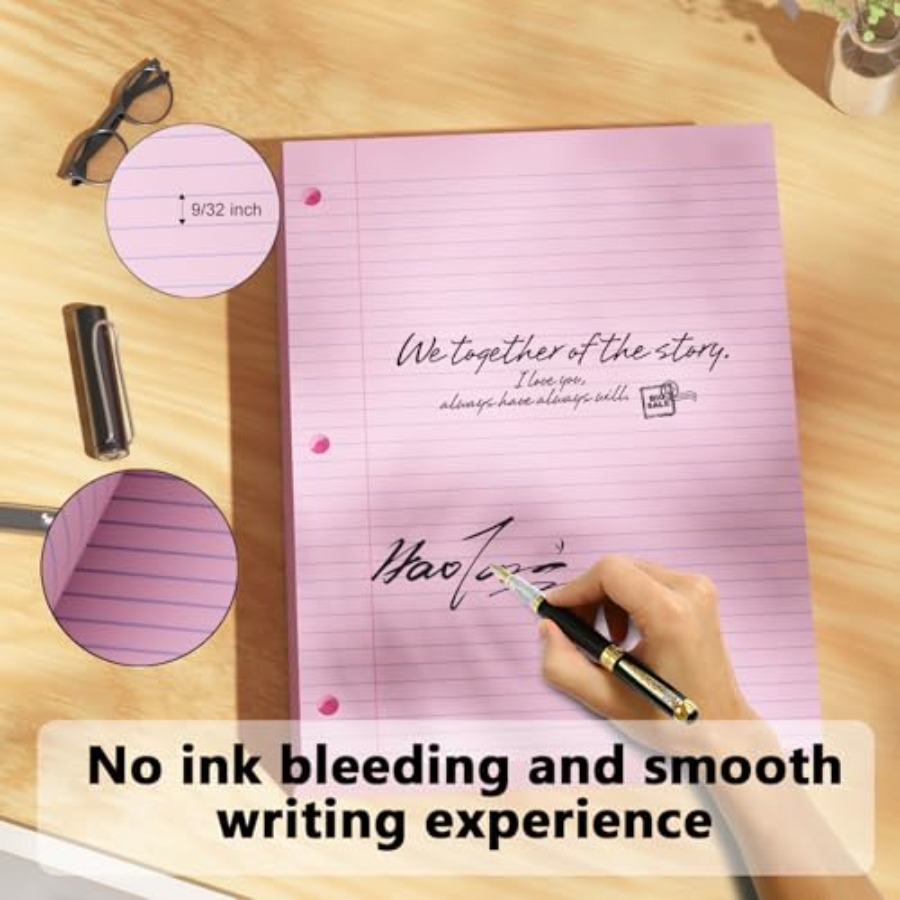 Loose Leaf Paper 00 Sheets Col - مراجعة Paper Punch 3 Hole وسعره