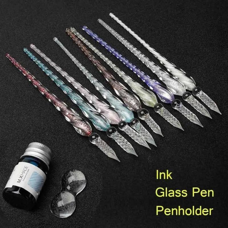 Colored Crystal Glass Dip Pen  - مراجعة Fountain Pen Ink وسعره