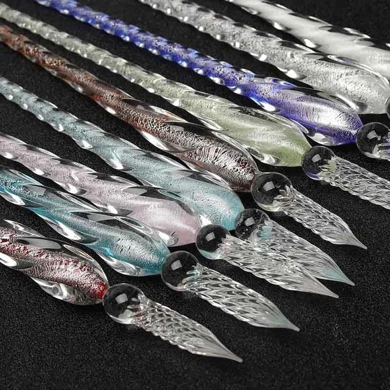 Colored Crystal Glass Dip Pen  - مراجعة Fountain Pen Ink وسعره