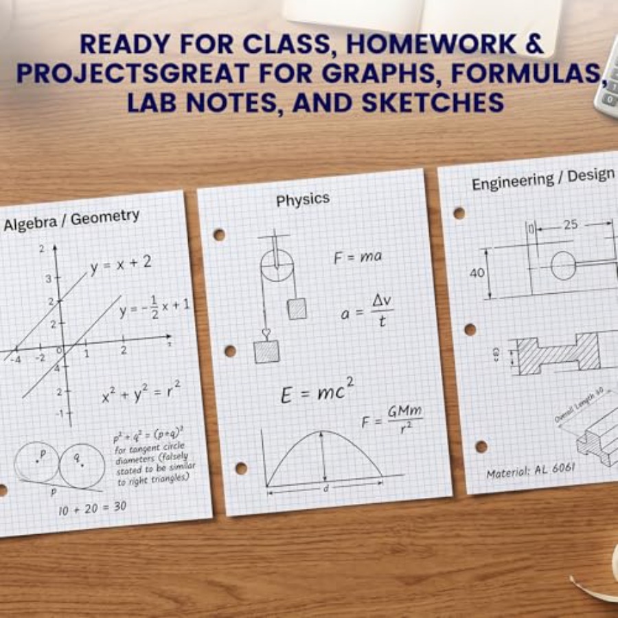 Graph Paper Filler Paper, 100  - مراجعة Paper Punch 3 Hole وسعره