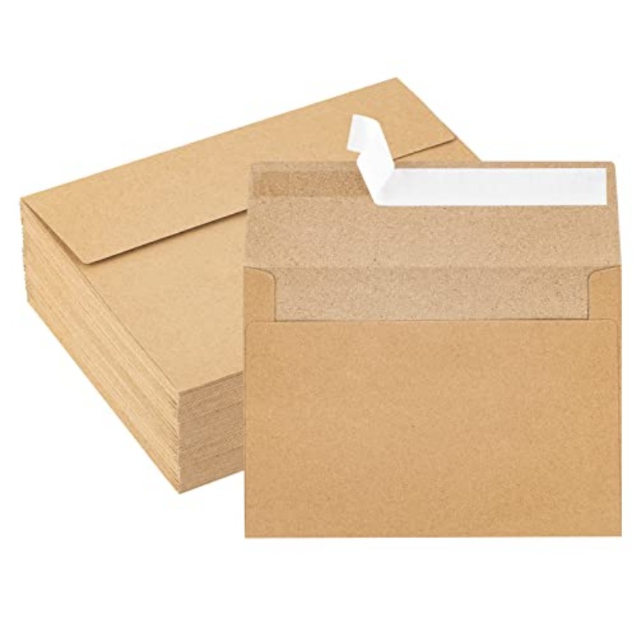 Kraft Paper Envelopes, 50 Pack - مراجعة Letter Envelope Kraft وسعره