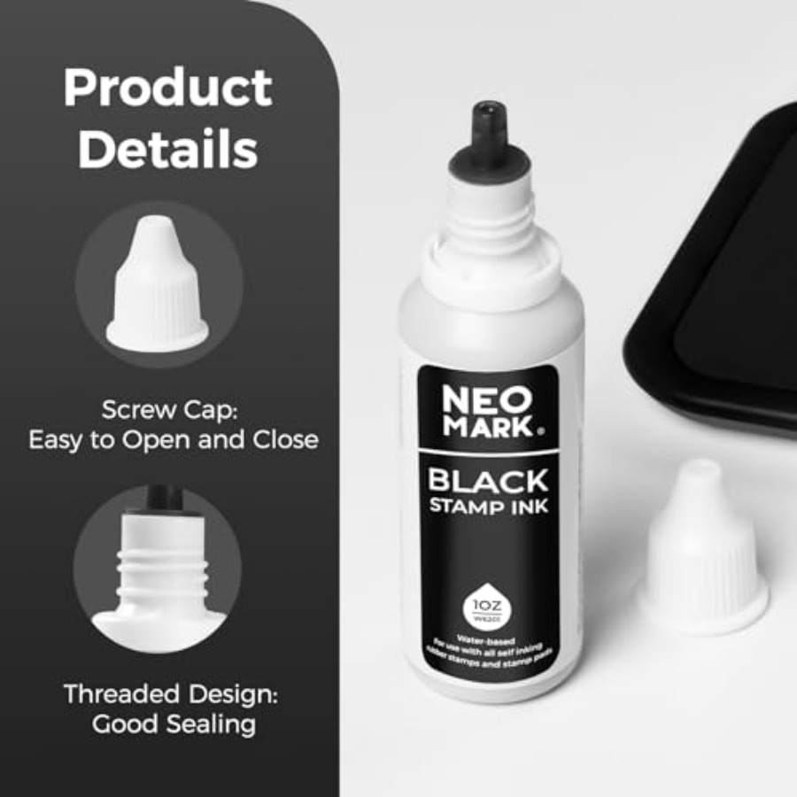 Premium Stamp Ink, 2 Pack Quic - مراجعة Self Inking Stamp وسعره