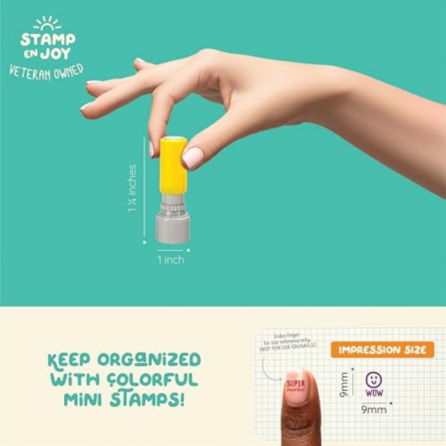 5 Self-Ink Flash Stamp Set, Mu - مراجعة Self Inking Stamp وسعره