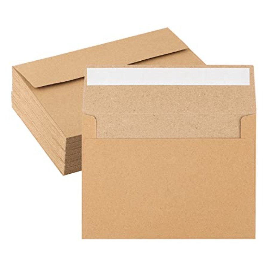 50 Pack Kraft Envelopes - 4 x  - مراجعة Letter Envelope Kraft وسعره