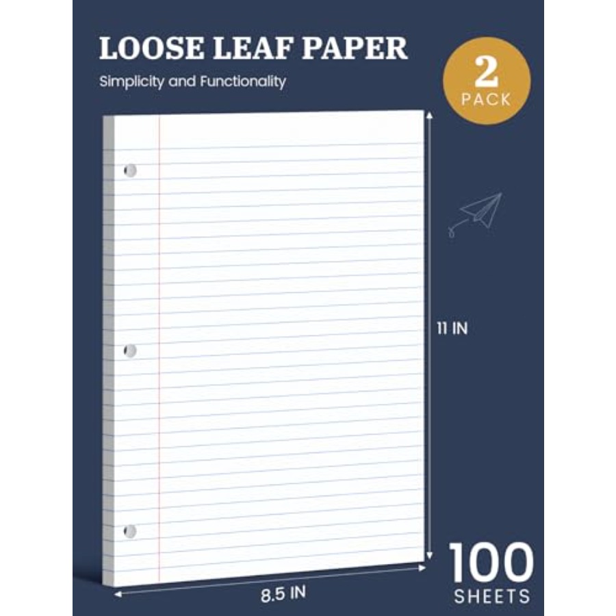 Loose Leaf Paper 8.5 x 11, Loo - مراجعة Paper Punch 3 Hole وسعره