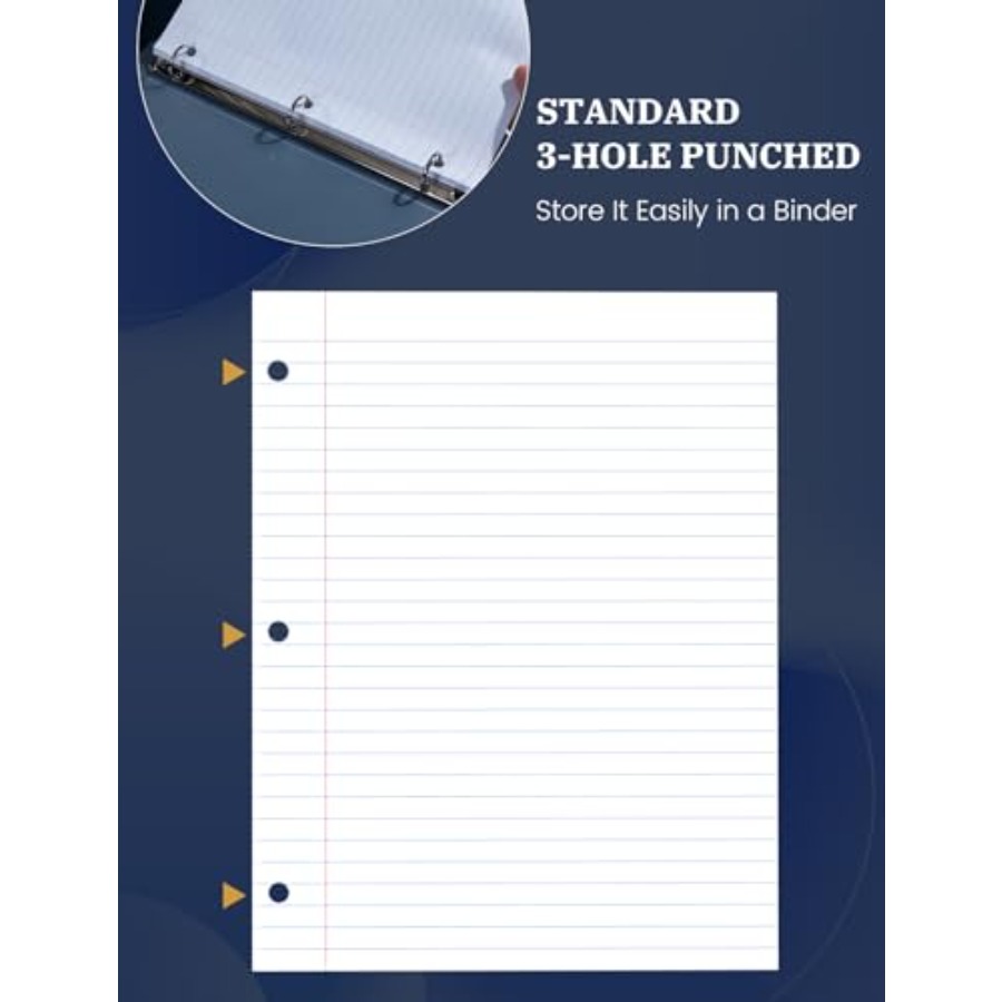 Loose Leaf Paper 8.5 x 11, Loo - مراجعة Paper Punch 3 Hole وسعره