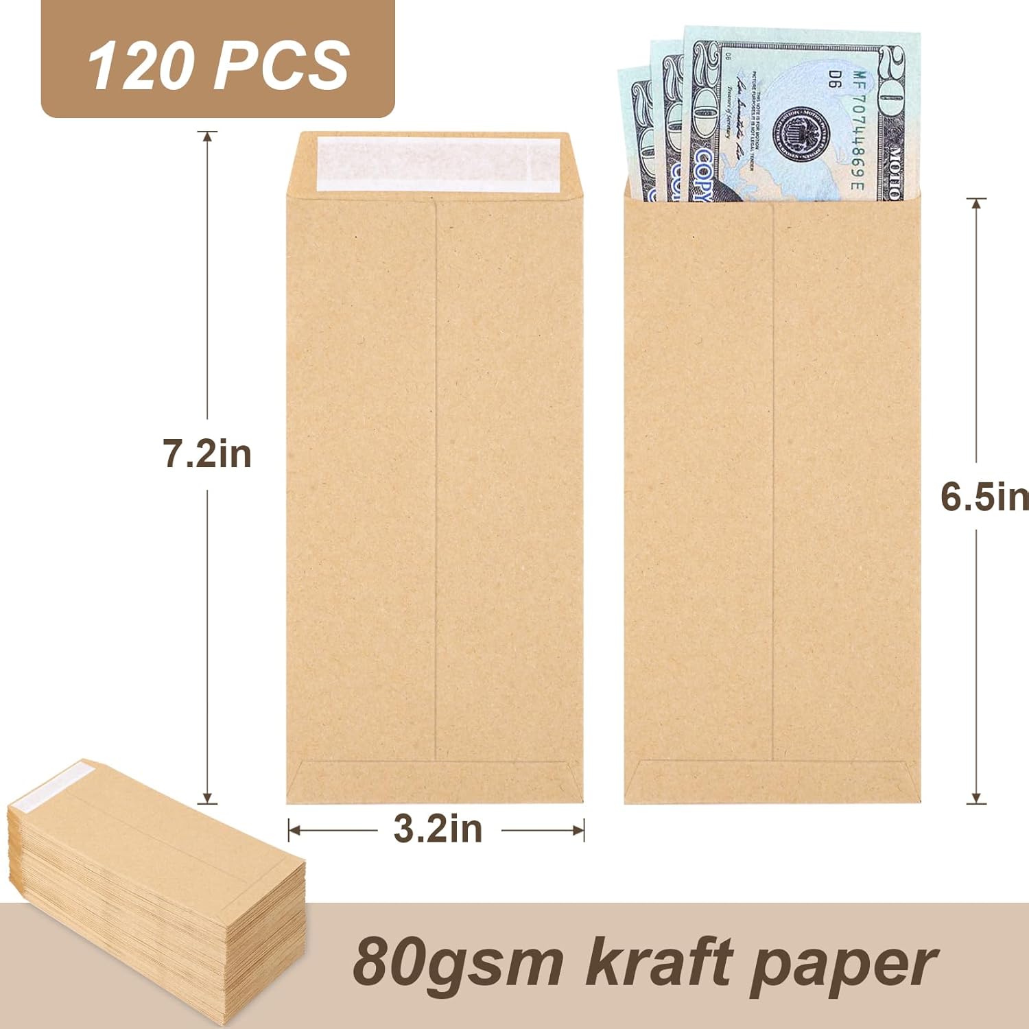 120 Cash Envelopes for Money K - مراجعة Letter Envelope Kraft وسعره