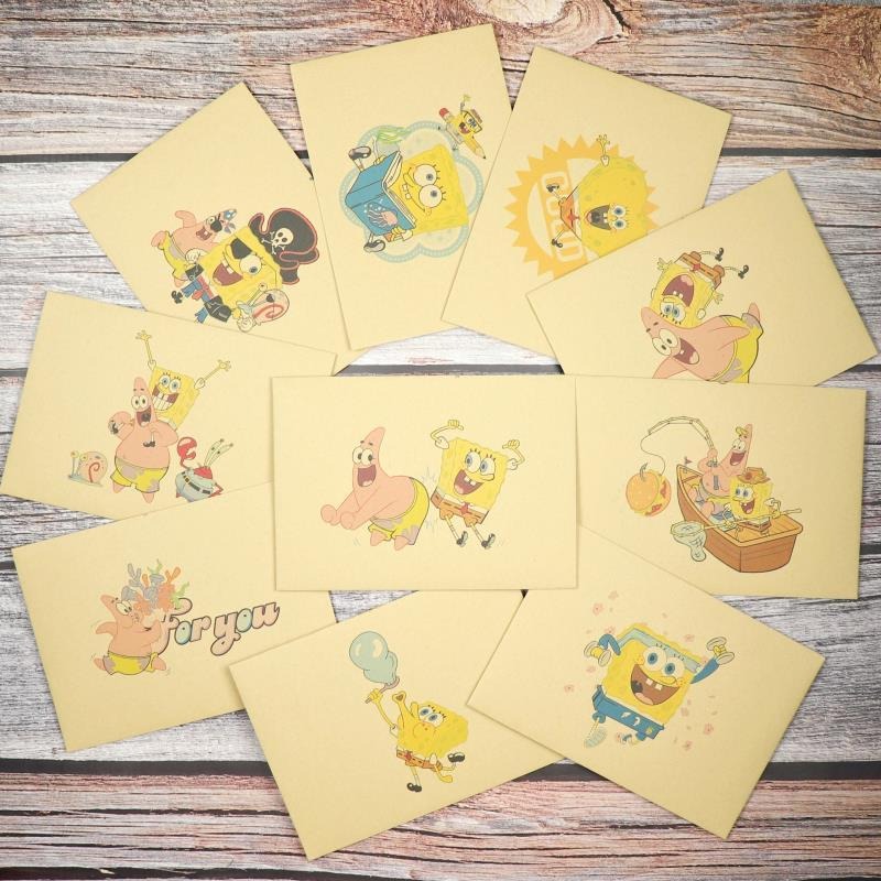 Cute SpongeBo SquarePants Kraf - مراجعة Letter Envelope Kraft وسعره