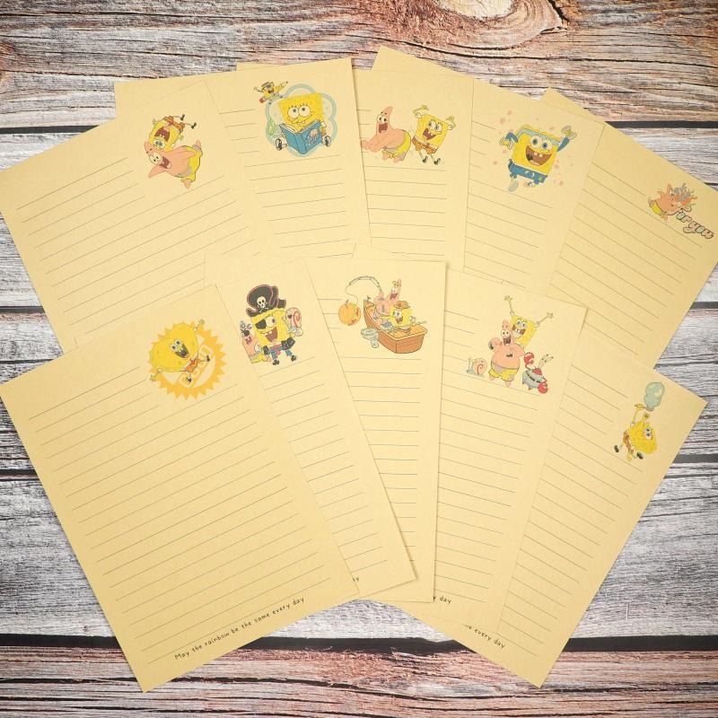 Cute SpongeBo SquarePants Kraf - مراجعة Letter Envelope Kraft وسعره