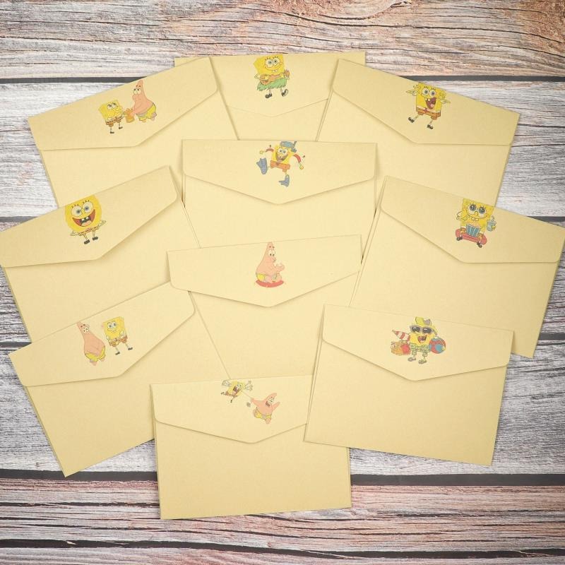 Cute SpongeBo SquarePants Kraf - مراجعة Letter Envelope Kraft وسعره