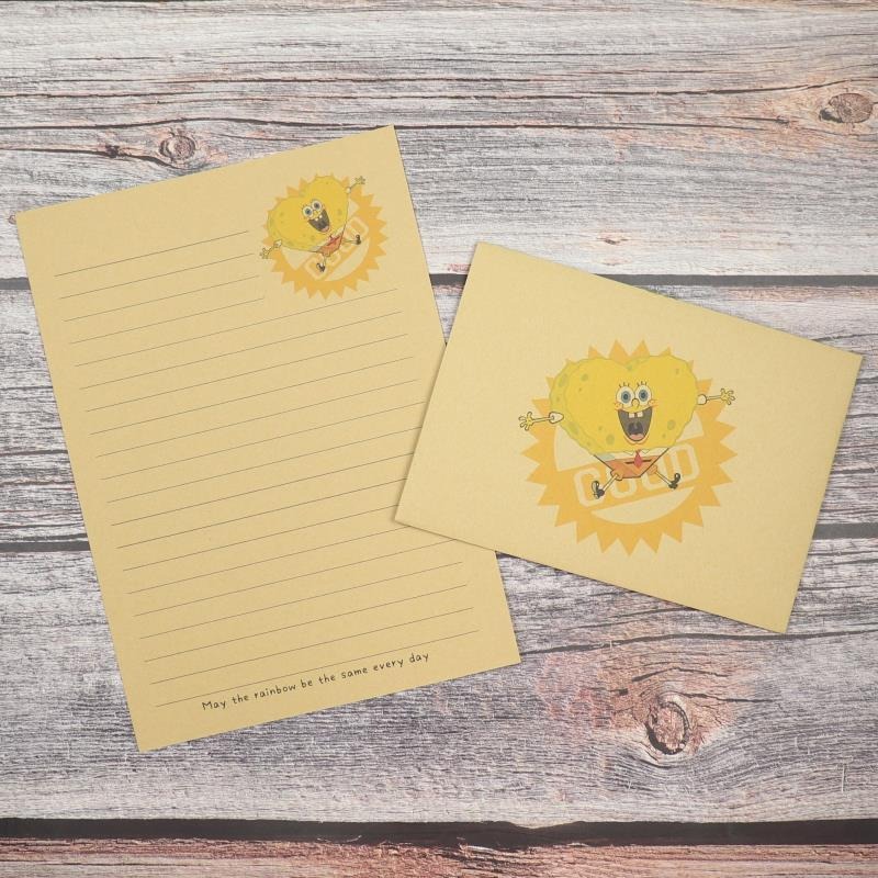 Cute SpongeBo SquarePants Kraf - مراجعة Letter Envelope Kraft وسعره