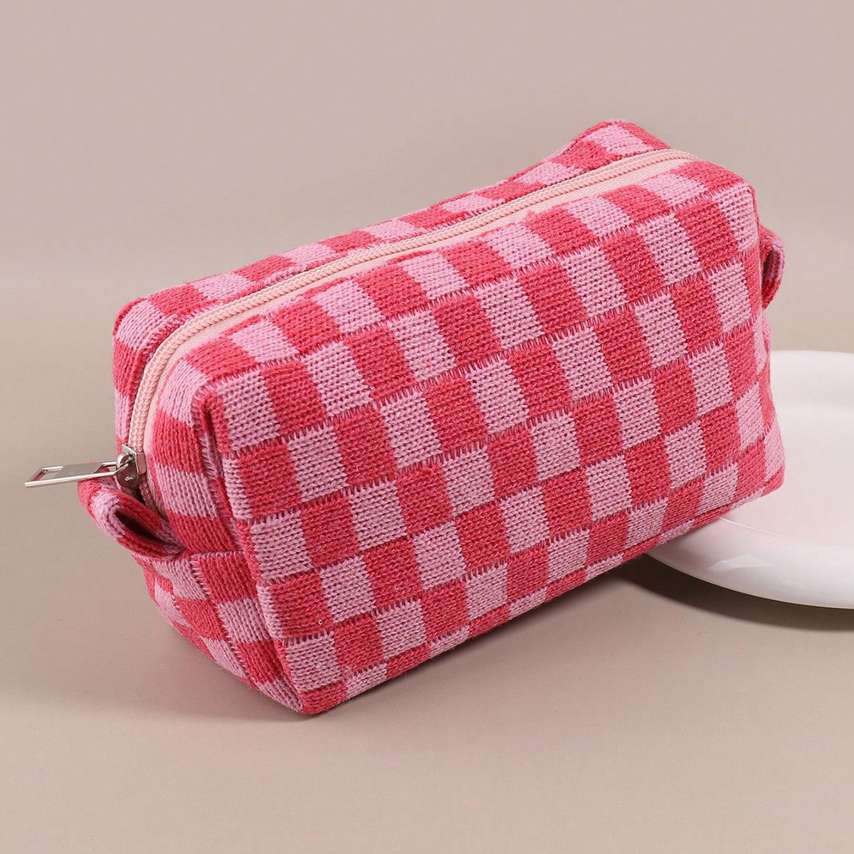 1PC Pink Checkered Single-Laye - مراجعة Stationery Office Supply Store وسعره